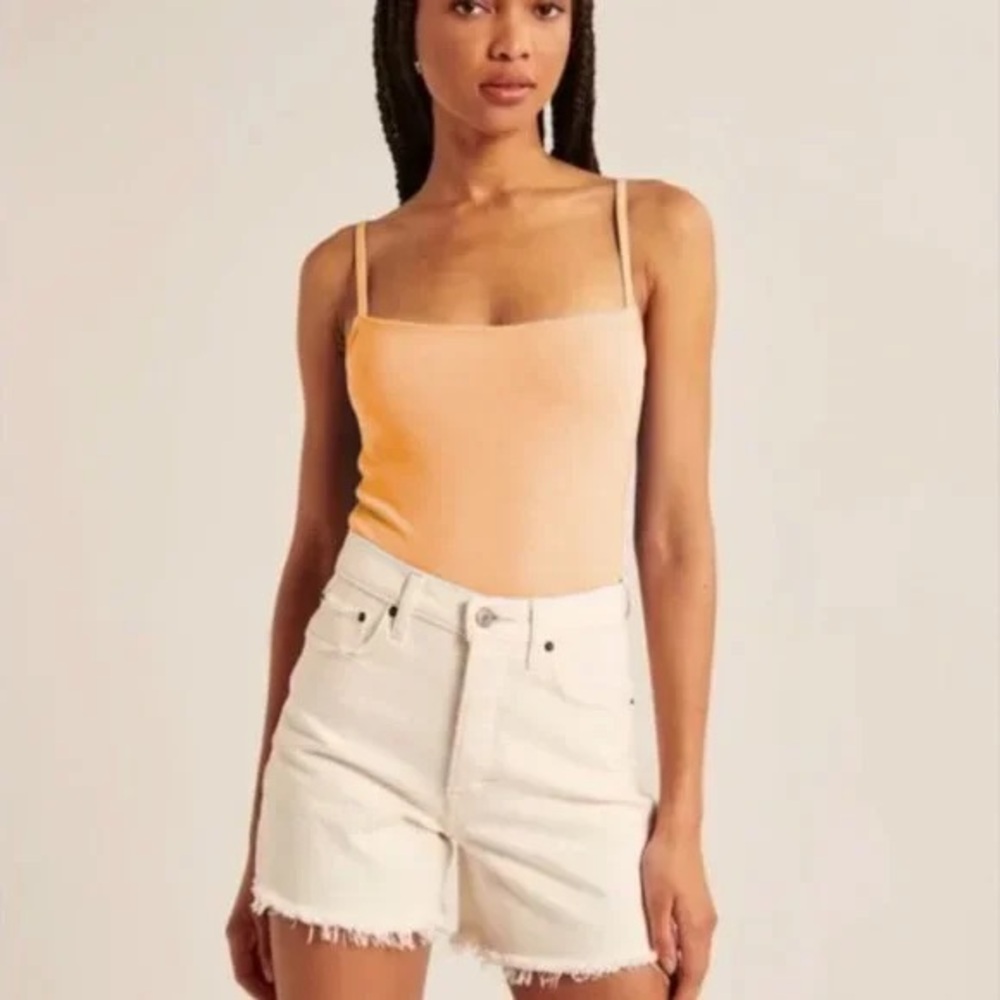 Abercrombie Ribbed Open Back Bodysuit - M